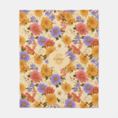 Vintages Daisy Floral Muster (2) Fleecedecke (Vorderseite)