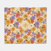 Vintages Daisy Floral Muster (2) Fleecedecke (Vorderseite (Horizontal))