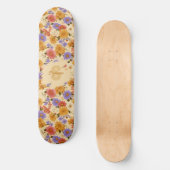 Vintages Daisy Floral Muster (2) Skateboard (Vorderseite)