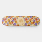 Vintages Daisy Floral Muster (2) Skateboard (Horizontal)