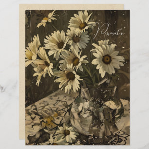 Vintages Daisy Muster Blumenseffia-Scrapbook