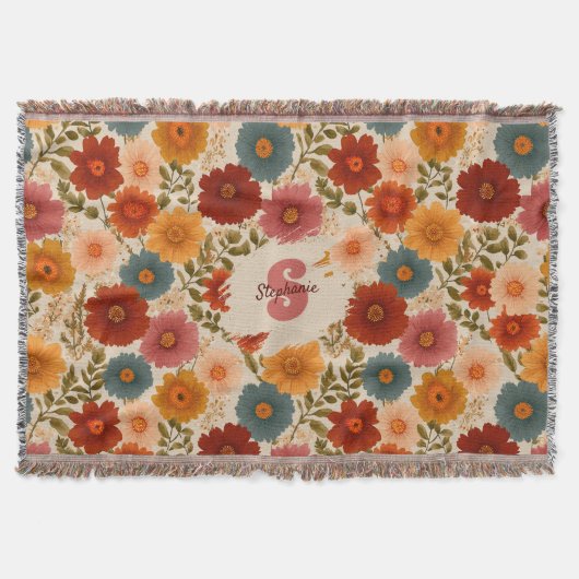 Vintages Daisy-Muster Decke (Vorderseite)