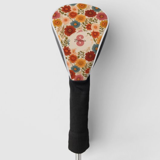 Vintages Daisy-Muster Golf Headcover (Vorderseite)