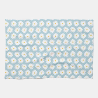 Vintages Daisy-Muster in Blau und Weiß Geschirrtuch