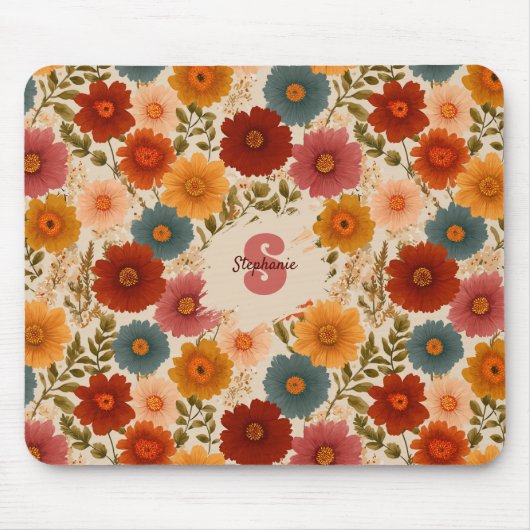 Vintages Daisy-Muster Mousepad (Vorne)