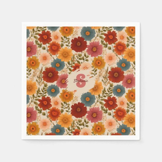 Vintages Daisy-Muster Serviette (Vorderseite)