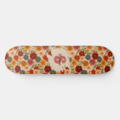 Vintages Daisy-Muster Skateboard (Horizontal)