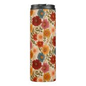 Vintages Daisy-Muster Thermosbecher (Rückseite)