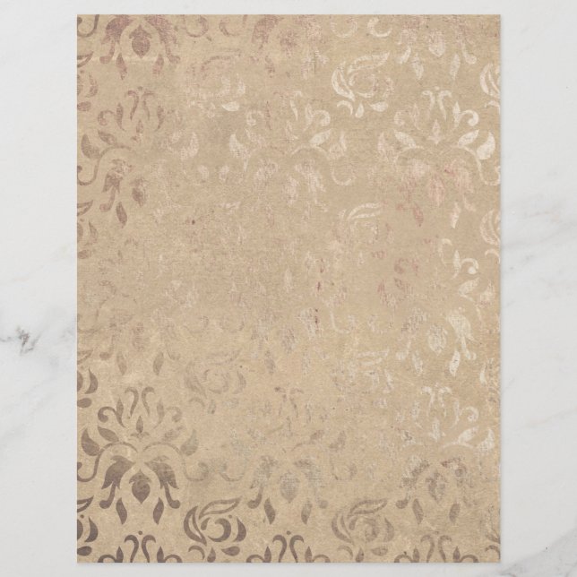 Vintages Damask Gemustertes Scrapbook (Vorderseite)
