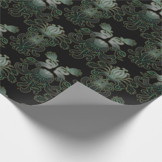 Vintages Damask-Muster Geschenkpapier (Ecke)