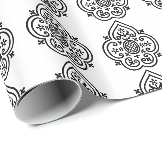 Vintages Damaskumpapier Geschenkpapier (Rolleneckpunkt)