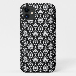 Vintages Damast-Schwarzweiss-Muster 1 Case-Mate iPhone Hülle