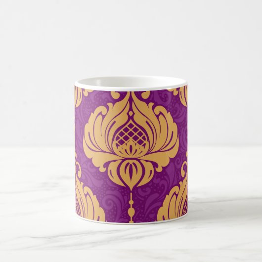 Vintages Damast-Ziermuster. Kaffeetasse (Mittel)