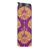 Vintages Damast-Ziermuster. Thermosbecher (Nach rechts gedreht)