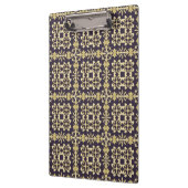 Vintages Damastmuster der Kunst, golden Klemmbrett (Links)