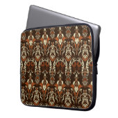 Vintages Dämpfermuster Laptopschutzhülle (Vorderseite Links)