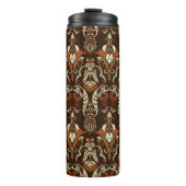 Vintages Dämpfermuster Thermosbecher (Vorderseite)