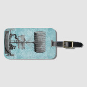 Vintages Dampfflugboot Gepäckanhänger (Vorderseite (Horizontal))