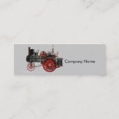 VINTAGES DAMPFLOKOMOTIVE RUBY GEMSTONE MONOGRAMM MINI VISITENKARTE (Rückseite)