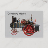 VINTAGES DAMPFLOKOMOTIVE RUBY GEMSTONE MONOGRAMM VISITENKARTE (Rückseite)