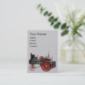 VINTAGES DAMPFLOKOMOTIVES MONOGRAMM VISITENKARTE (Stehend Vorderseite)