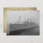 Vintages Dampfschiff Postkarte (Vorne/Hinten)