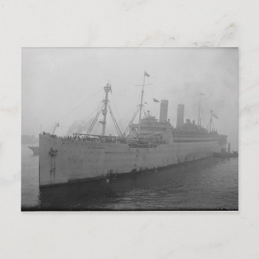 Vintages Dampfschiff Postkarte (Vorderseite)