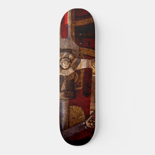 Vintages Dampfzug Skateboard (Vorderseite)