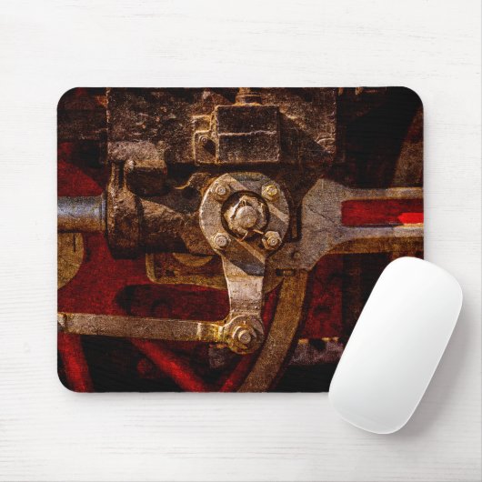 Vintages Dampfzuggetriebe Mousepad (Mit Mouse)