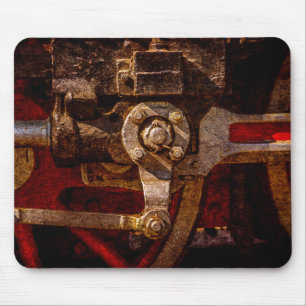 Vintages Dampfzuggetriebe Mousepad