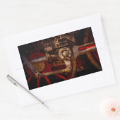 Vintages Dampfzuggetriebe Rechteckiger Aufkleber (Umschlag)