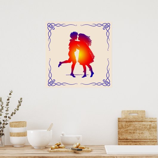 Vintages Dancing Couple Shining Poster (Küche)
