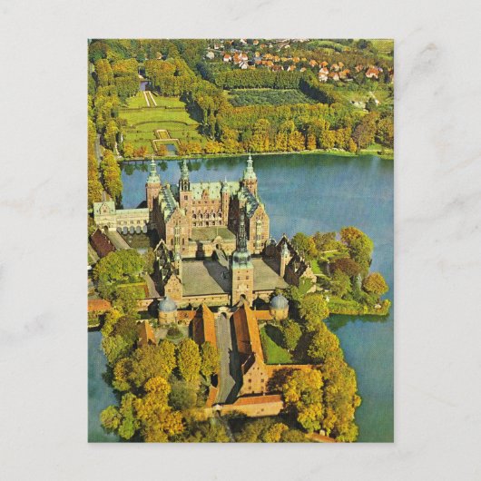 Vintages Dänemark, Fredericksburg, Schloss Postkarte (Vorderseite)