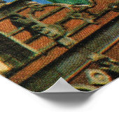 Vintages Dänemark, Kopenhagener Börse Poster (Ecke)