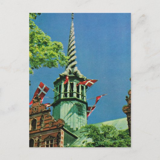 Vintages Dänemark, Kopenhagener Börse Postkarte (Vorderseite)