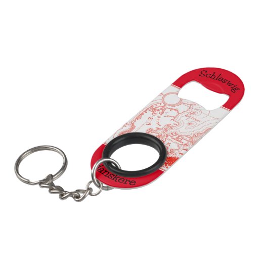 ‚Vintages Dänemark‘ Mini Flaschenöffner (Vorderseite Schrägansicht)