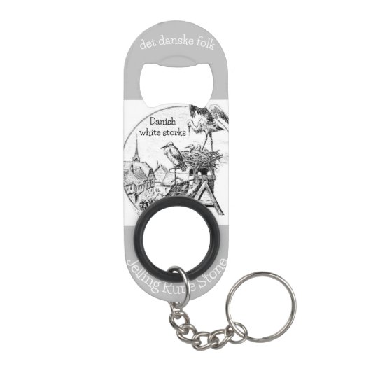 ‚Vintages Dänemark‘ Mini Flaschenöffner (Rückseite)