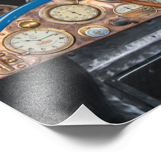 Vintages Dashboard Fotodruck (Ecke)