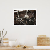 Vintages Dashboard-Poster drucken Poster (Küche)