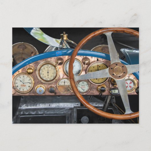 Vintages Dashboard Postkarte (Vorderseite)