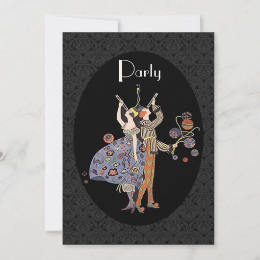 Vintages Deko-Party der Kunst-WW1 personalisiert Einladung (Vorderseite)