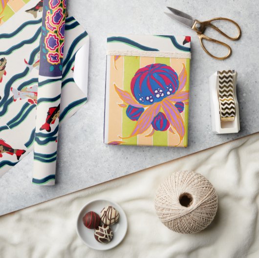 Vintages Deko- und Jugendstil Geschenkpapier (Kunsthandwerk)