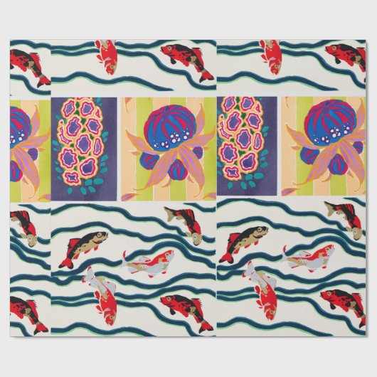 Vintages Deko- und Jugendstil Geschenkpapier (Flach)