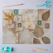 "Vintages Dekopulationspapier der Postkarte - Groß Seidenpapier (Basteln)