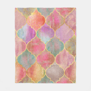 Vintages Dekorationsmuster aus Marokko  Fleecedecke