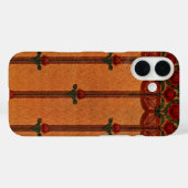 Vintages Dekorationsmuster aus Spinnstoffen Case-Mate iPhone Hülle (Rückseite (Horizontal))