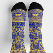 Vintages Dekorationsmuster im botanischen Jugendst Socken (Oben)