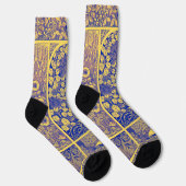Vintages Dekorationsmuster im botanischen Jugendst Socken (Rechts)