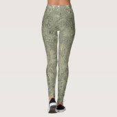 Vintages Dekorationsmuster rustikales botanisches Leggings (Rückseite)