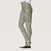 Vintages Dekorationsmuster rustikales botanisches Leggings (Links)